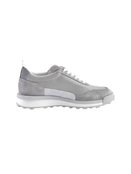 Vitello Alumni Trainer Caprede Low Top Sneakers Grey - THOM BROWNE - BALAAN 2