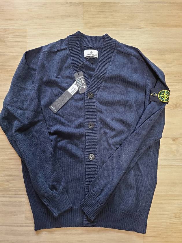 Waffen V-neck Cardigan Navy - STONE ISLAND - BALAAN 4