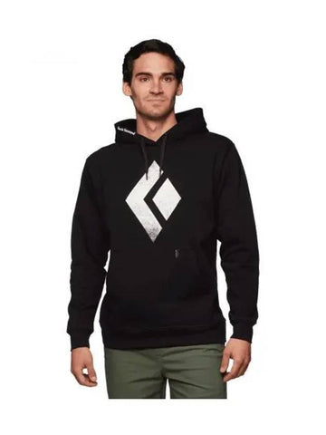 BLACK DIAMOND chalk up hoodie MENS NAMAP730234 - BLACK & BROWN - BALAAN 1