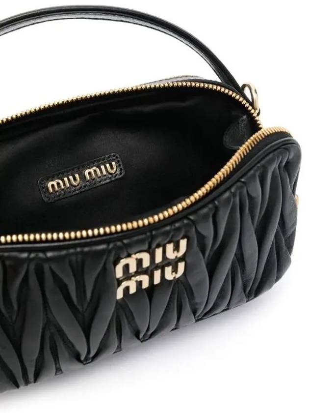 Matelasse Nappa Leather Shoulder Bag Black - MIU MIU - BALAAN 5