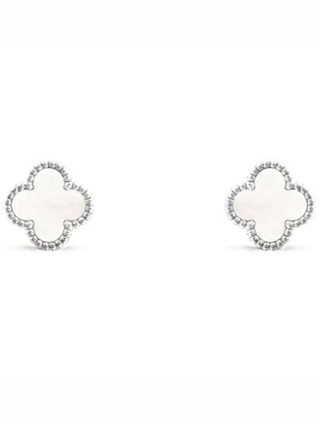 Sweet Alhambra Earrings Silver White - VANCLEEFARPELS - BALAAN 2