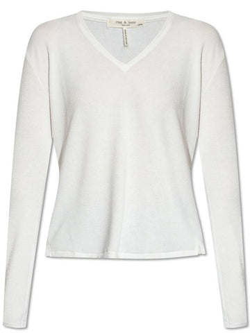 Rag & Bone  V-neck Top, Women's, White - RAG & BONE - BALAAN 1