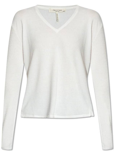 Rag & Bone  V-neck Top, Women's, White - RAG & BONE - BALAAN 1