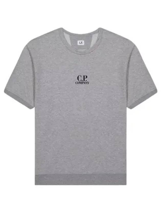 Men's Logo Print Crew Neck Cotton Short Sleeve T-Shirt Grey - CP COMPANY - BALAAN 2