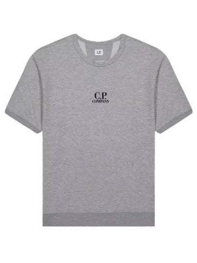 Men's Logo Print Crew Neck Cotton Short Sleeve T-Shirt Grey - CP COMPANY - BALAAN 2