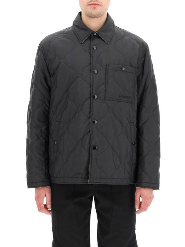 Reversible Vintage Check Thermoregulated Overshirt Jacket Black - BURBERRY - BALAAN 3