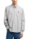 De Coeur Striped Long Sleeve Shirt Light Blue - AMI - BALAAN 6