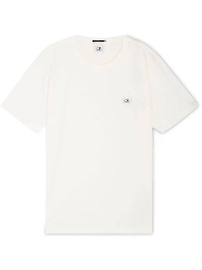 Logo Patch Short Sleeve T-Shirt White - CP COMPANY - BALAAN 2