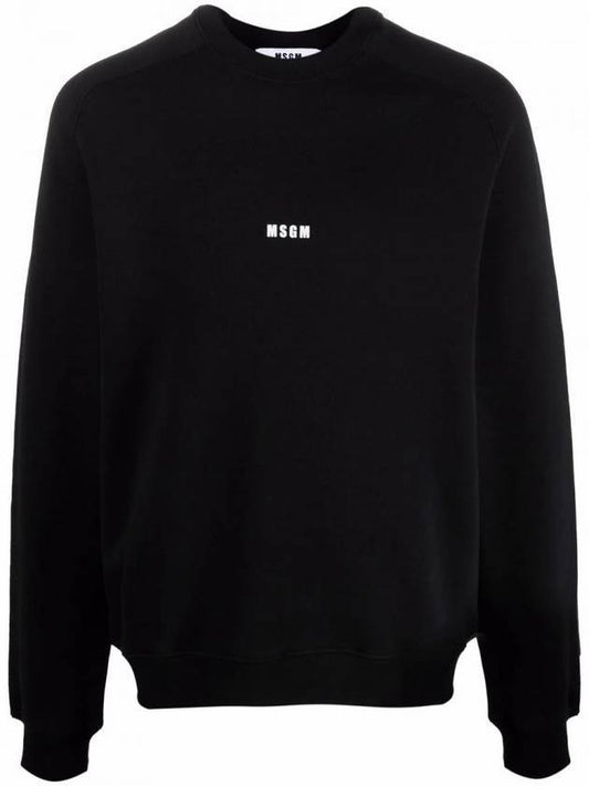 Men's Micro Logo Sweatshirt Black - MSGM - BALAAN.