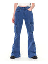 CARGO BOOTS CUT DENIM PANTS BLUE - ZIZEMUSEUM - BALAAN 2