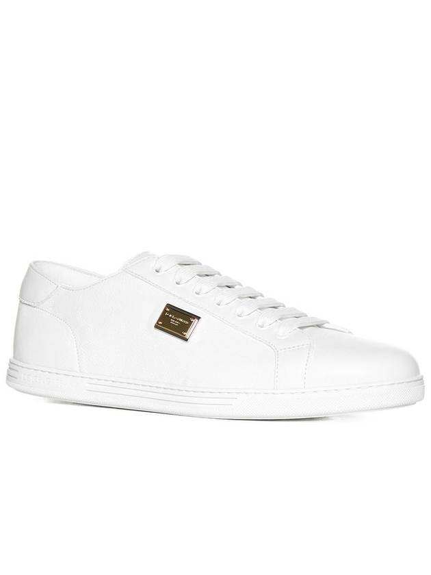 Saint Tropez Calfskin Sneakers White - DOLCE&GABBANA - BALAAN 3