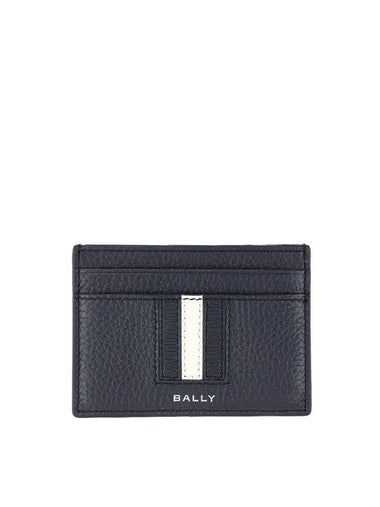 Ribbon Business Leather Card Wallet Midnight - BALLY - BALAAN 1