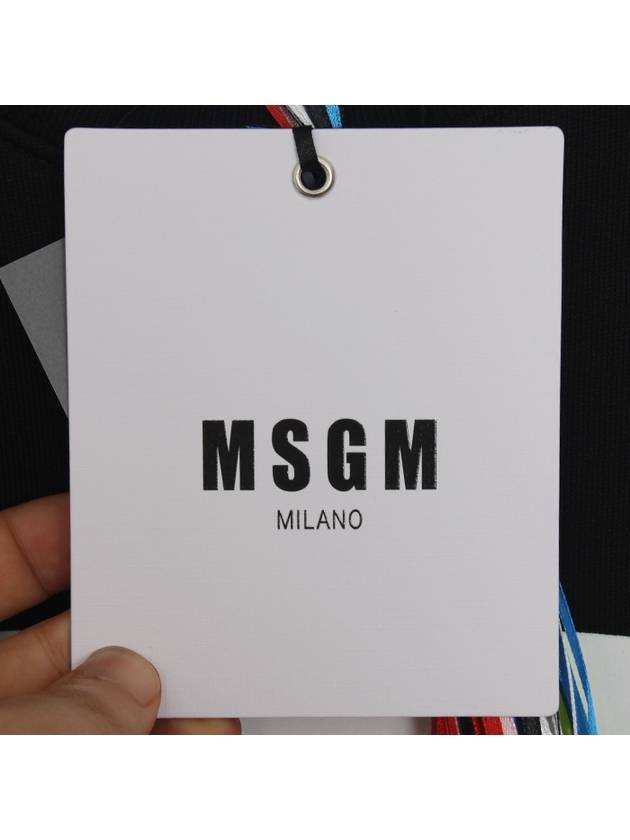 Box Logo Cotton Sweatshirt Black - MSGM - BALAAN 7