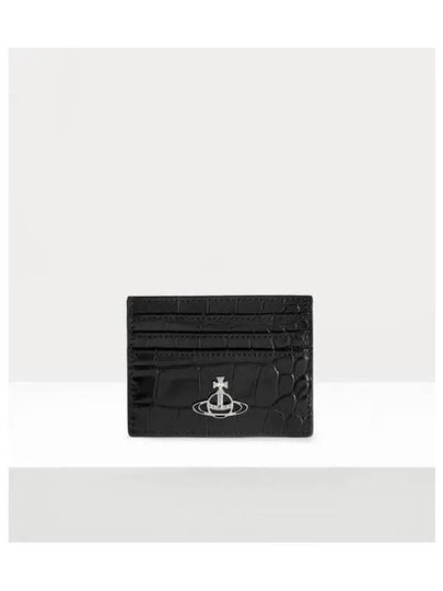 Women's Crocodile Card Wallet Black - VIVIENNE WESTWOOD - BALAAN 2