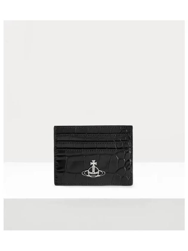 Women's Crocodile Card Wallet Black - VIVIENNE WESTWOOD - BALAAN 3