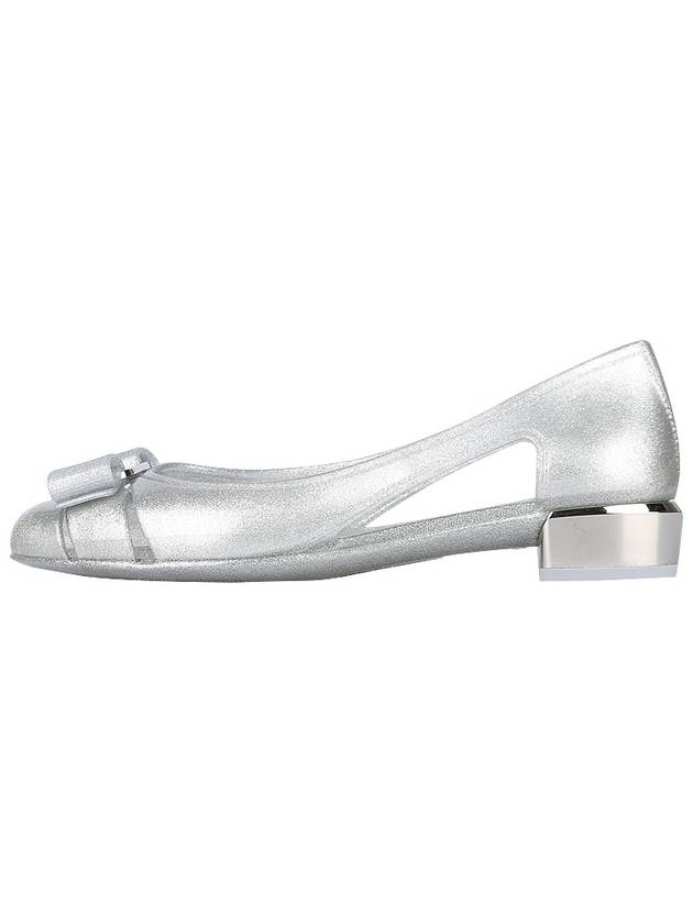 Vara Bow Jelly Ballet Flat Silver - SALVATORE FERRAGAMO - BALAAN 4