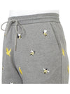 Bird Bee Embroidered Loopback Cotton Sweat Shorts Grey - THOM BROWNE - BALAAN 9