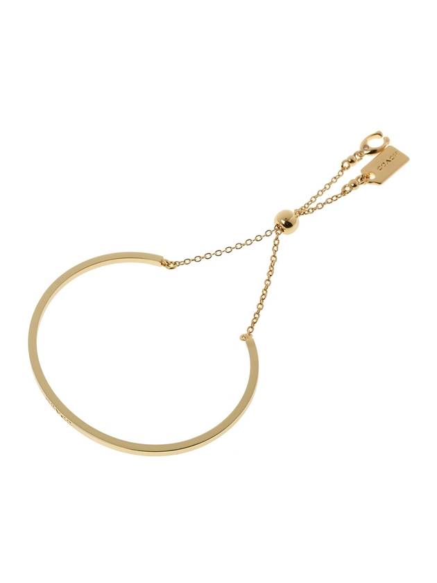 Signature Slider Bangle Bracelet Gold - COACH - BALAAN 11