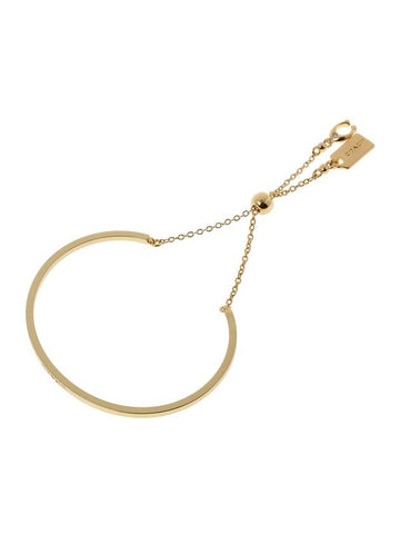 Signature Slider Bangle Bracelet Gold - COACH - BALAAN 1
