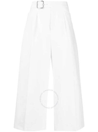 Jil Sander Ladies Optic White Wide-Leg Culotte Pants, Brand Size 34 (US Size 4) - JIL SANDER - BALAAN 1