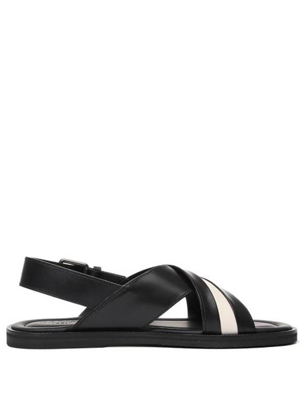 Jamilo Crossover Sandals White Black - BALLY - BALAAN 3