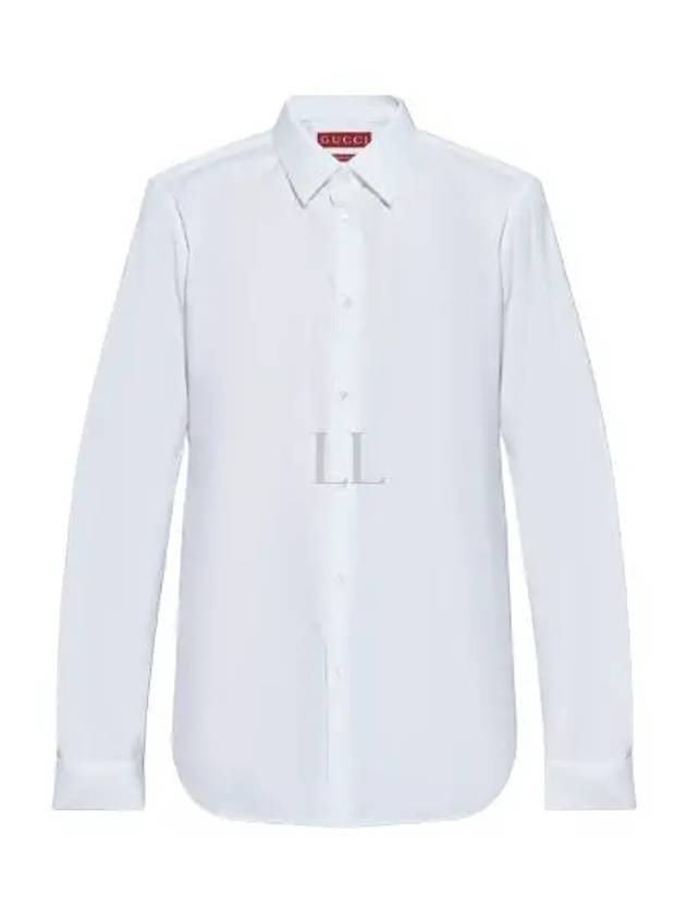 791735 26242 9000 Stretch cotton poplin shirt - GUCCI - BALAAN 1