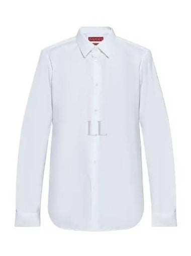 791735 26242 9000 Stretch cotton poplin shirt - GUCCI - BALAAN 1