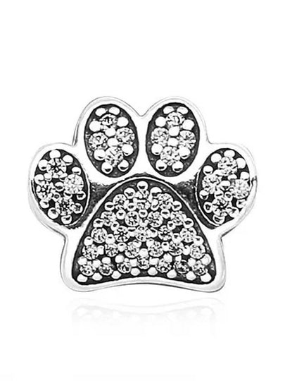 Sparkling Paw Print Bracelet Charm Silver - PANDORA - BALAAN 2