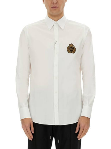 SHIRT WITH HERALDIC PATCH - DOLCE&GABBANA - BALAAN 1