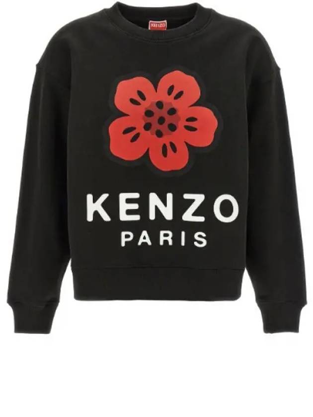 Boke Flower Cotton Sweatshirt Black - KENZO - BALAAN 2