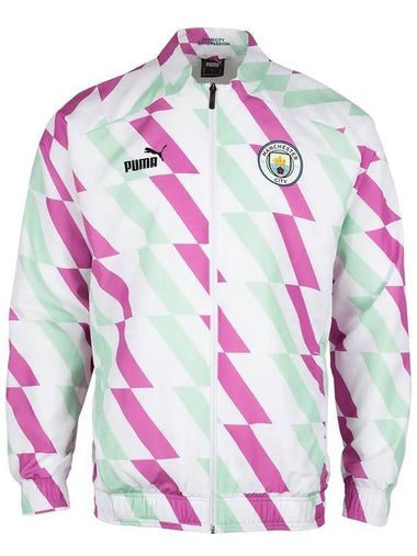 Manchester City Pre-Match Drop 2 Zip-Up Jacket White - PUMA - BALAAN 1