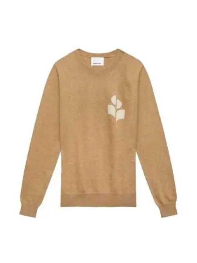 Evans Logo Crew Neck Knit Top Camel - ISABEL MARANT - BALAAN 2