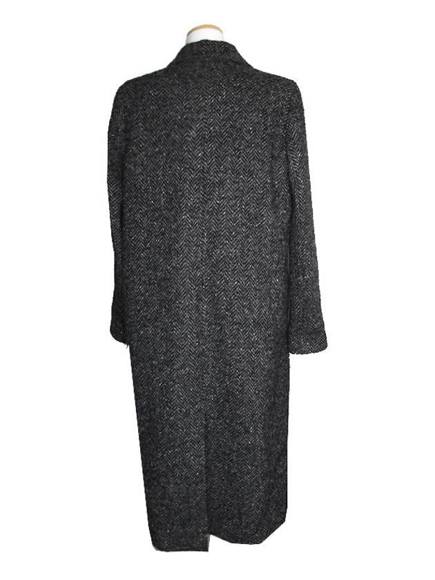 Charcoal gray herringbone long coat 55 - MAX MARA - BALAAN 2