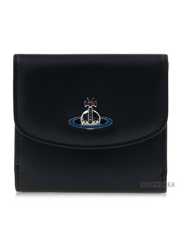 Nappa Leather Small Half Wallet Black - VIVIENNE WESTWOOD - BALAAN 2