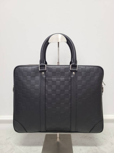 Black Damier Infini Porte Documeng Voyage PM - LOUIS VUITTON - BALAAN 1