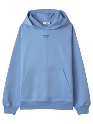 Logo Print Hoodie Blue Morning Sky - CLOSED - BALAAN 1