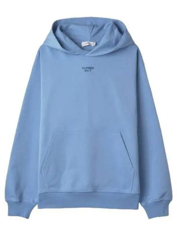 Logo Print Hooded Blue Morning Sky C8535447KEM565 Sweatshirt - CLOSED - BALAAN 1