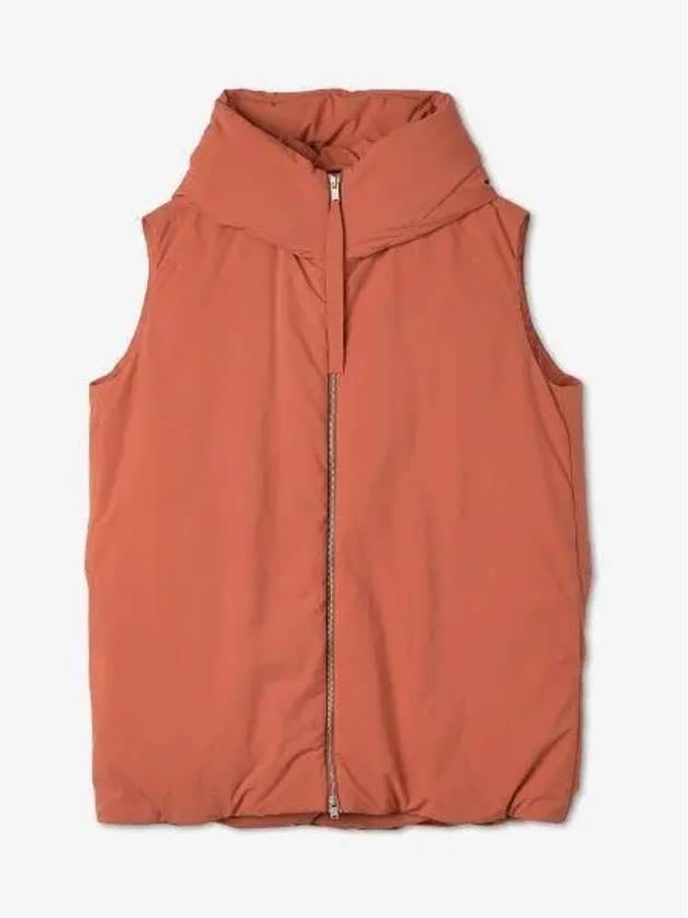 Zipper Hooded Oversized Down Vest Orange - JIL SANDER - BALAAN 2