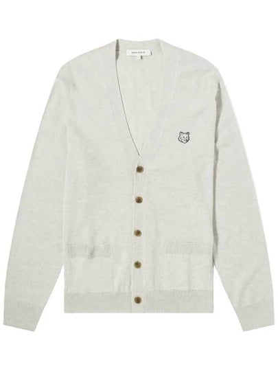 Bold Fox Head Patch Regular Cardigan Grey - MAISON KITSUNE - BALAAN 2