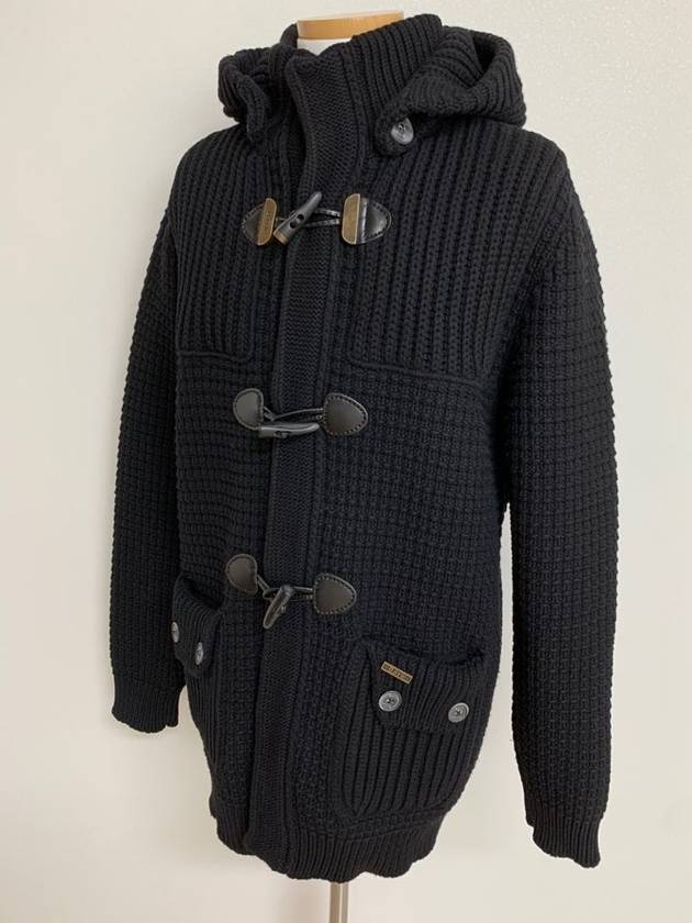 Hooded knit duffel coat L - BARK - BALAAN 5