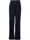 Herringbone Wool Pleated Straight Pants Navy - MAISON MARGIELA - BALAAN 2