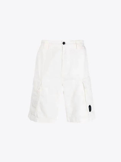 Logo Decorated Cargo Shorts White - CP COMPANY - BALAAN 2