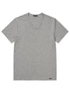 Cotton V-neck Short Sleeve T-Shirt Grey - TOM FORD - BALAAN 2