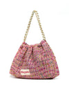 TWEED MUFFY wide chain bagPINK - RHEEMIN - BALAAN 3