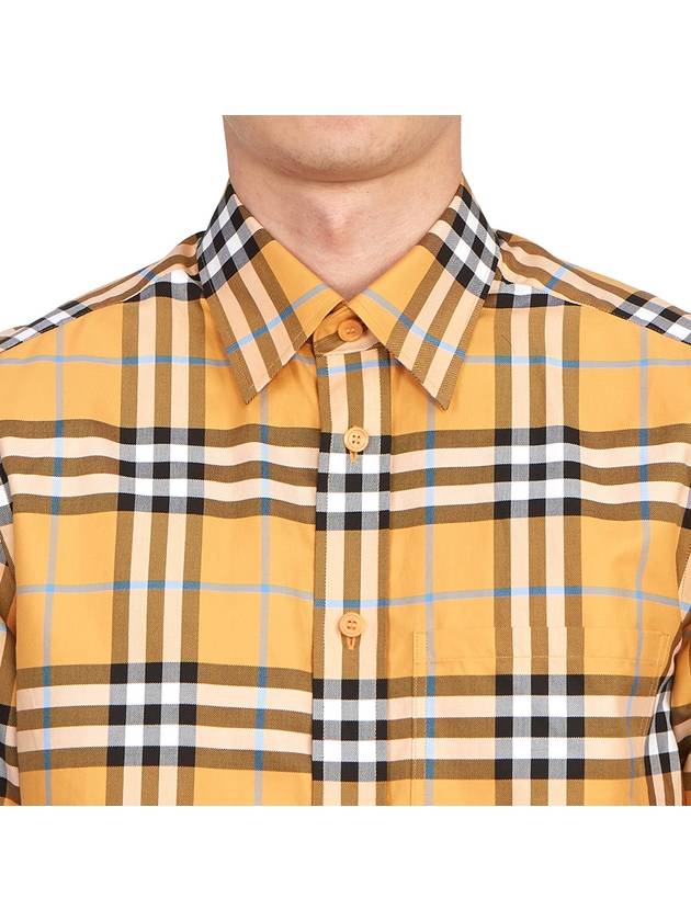 Men's Vintage Check Long Sleeve Shirt Dusty Orange - BURBERRY - BALAAN 7