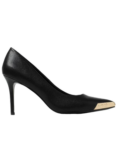 Scarlet Leather Pumps Heel Black - VERSACE - BALAAN 1