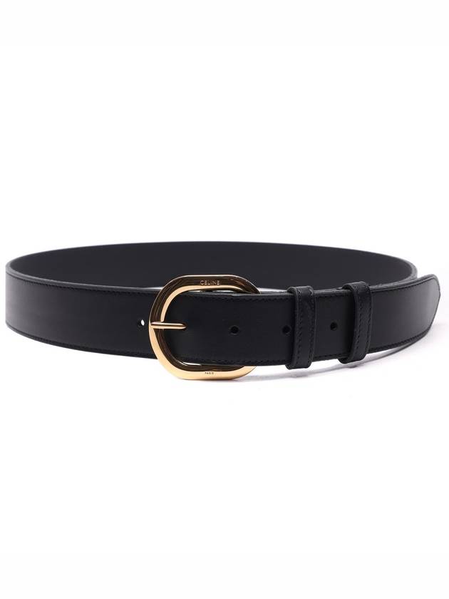 Vintage Calfskin Medium Western Belt Black - CELINE - BALAAN 5