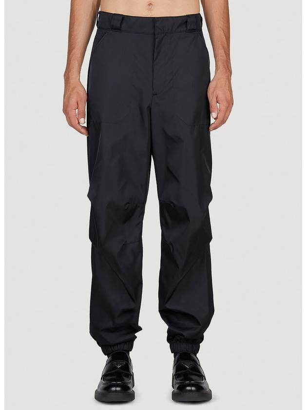 Triangle Logo Re-Nylon Jogger Track Pants Black - PRADA - BALAAN 1