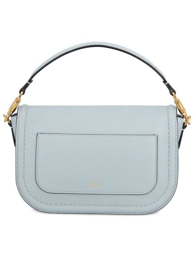 Alltime Soft Grain Calfskin Shoulder Bag Blue - VALENTINO - BALAAN 3