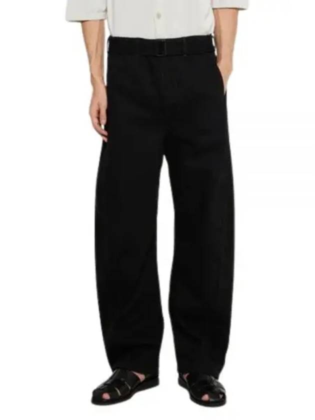 Twisted Belted Straight Pants Black - LEMAIRE - BALAAN 2